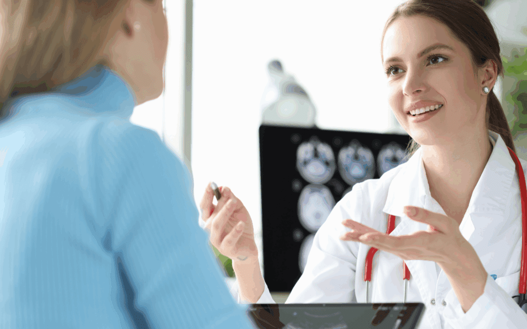 Doctor talking to patient